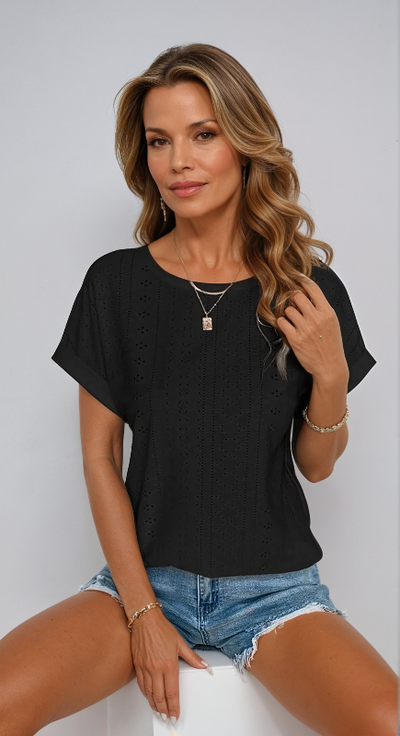 Thaloria | Casual Eyelet Top
