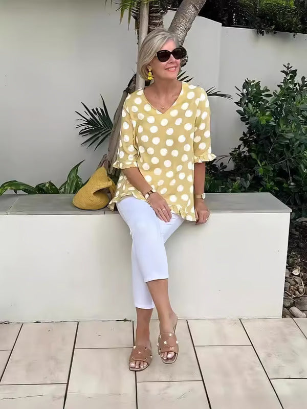 Fenella | Stylish V-Neck Blouse