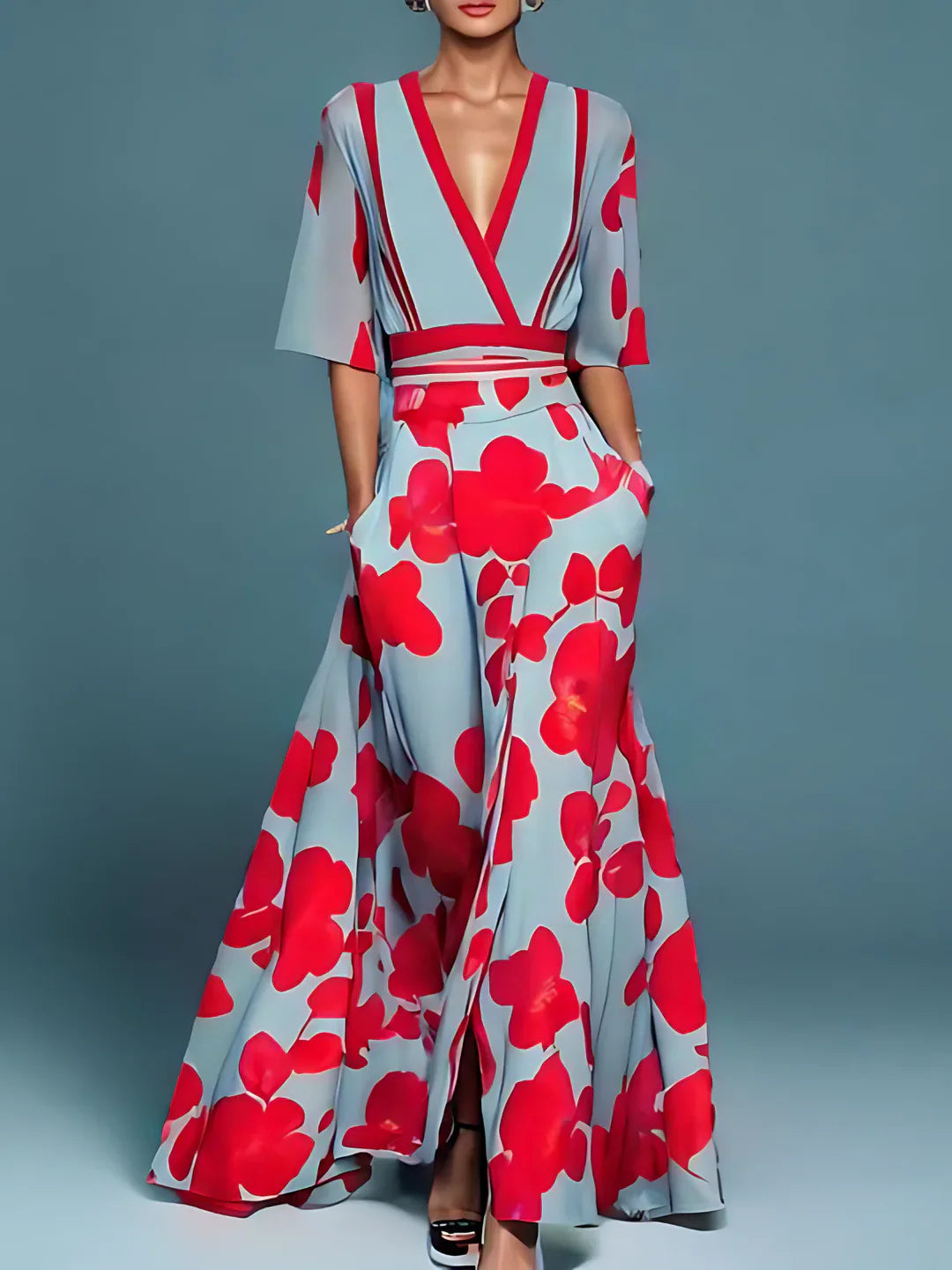 Agnes | Elegant Floral Wrap Dress