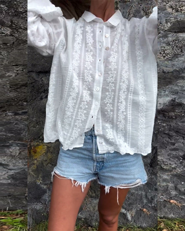 Sylvara | Classic Button-Up Polo Shirt