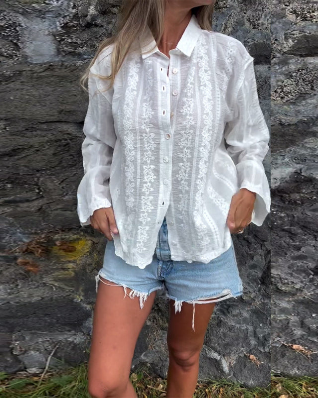 Sylvara | Classic Button-Up Polo Shirt
