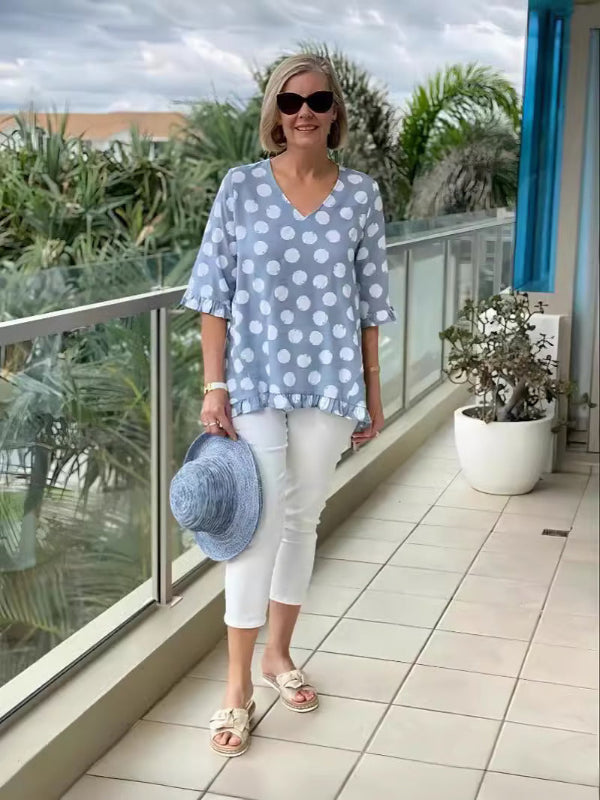 Fenella | Stylish V-Neck Blouse
