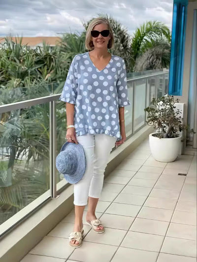 Fenella | Stylish V-Neck Blouse