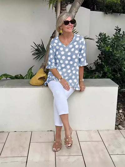 Fenella | Stylish V-Neck Blouse