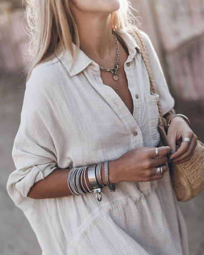 Xanthea | Chic Shirt Dress in Cotton Blend