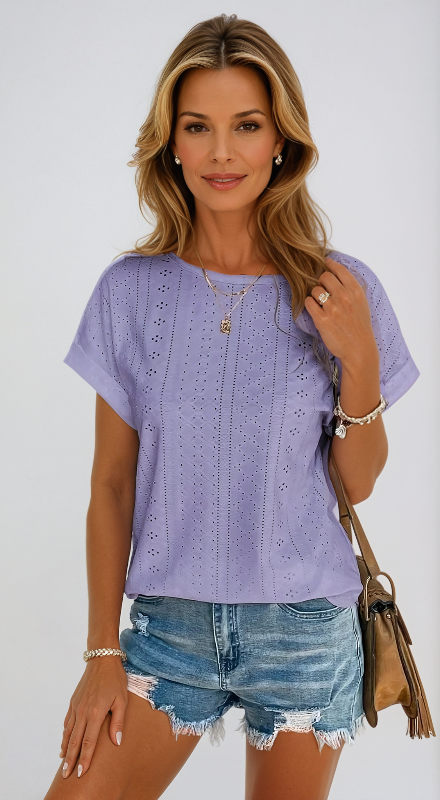 Thaloria | Casual Eyelet Top