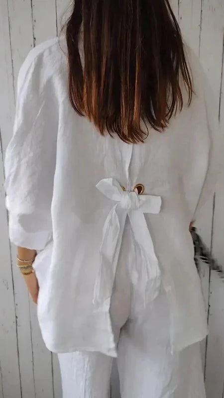 Zephara | Casual Tie-Back Shirt