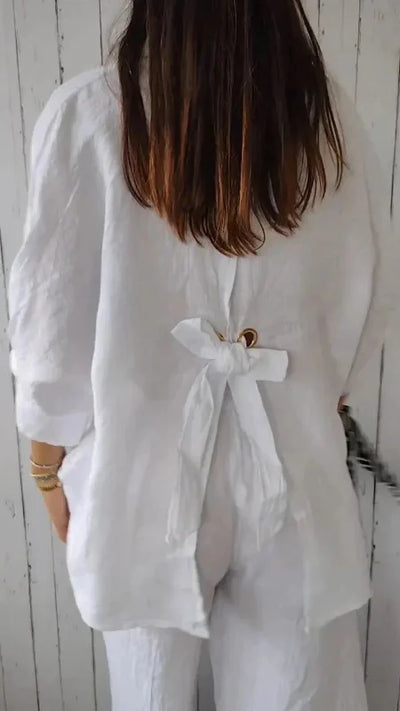 Zephara | Casual Tie-Back Shirt