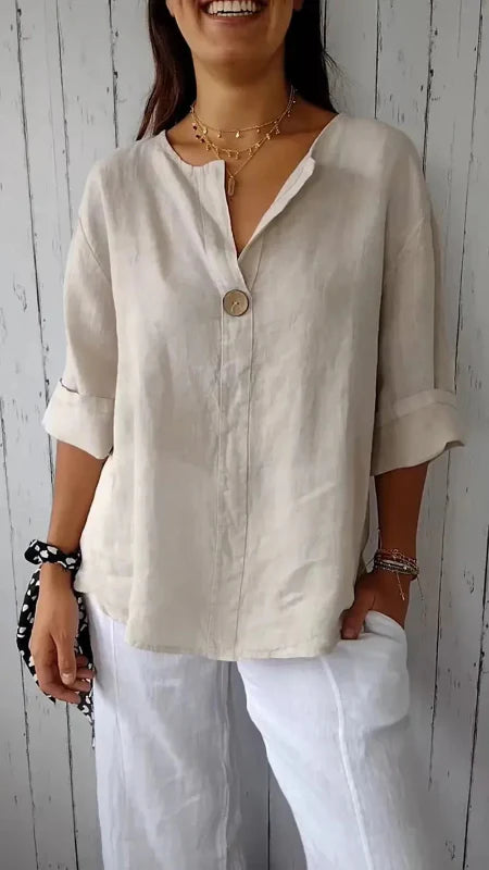 Ravienne | Minimalist Button Blouse