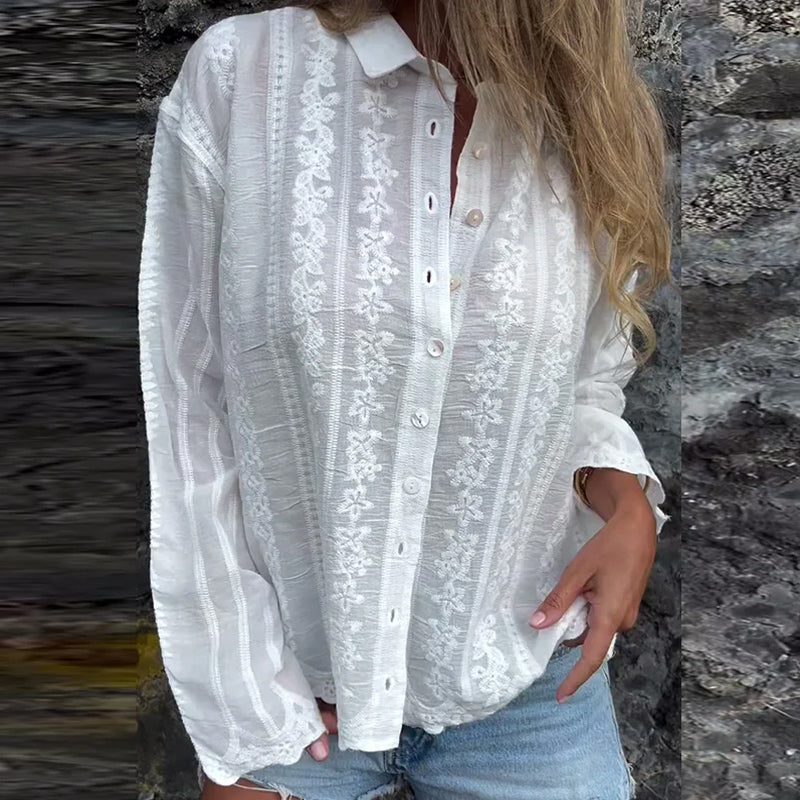 Sylvara | Classic Button-Up Polo Shirt