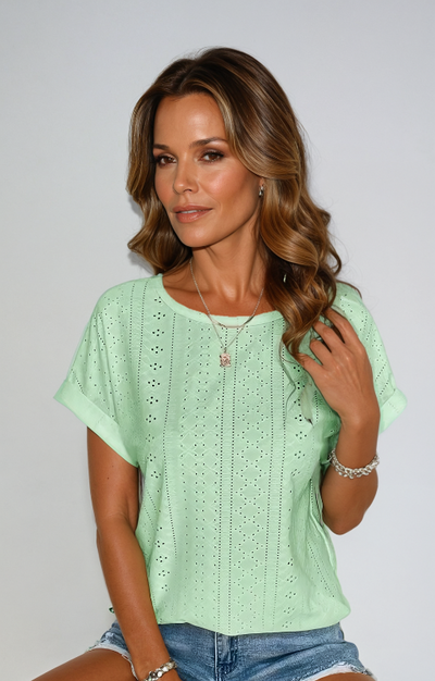 Thaloria | Casual Eyelet Top