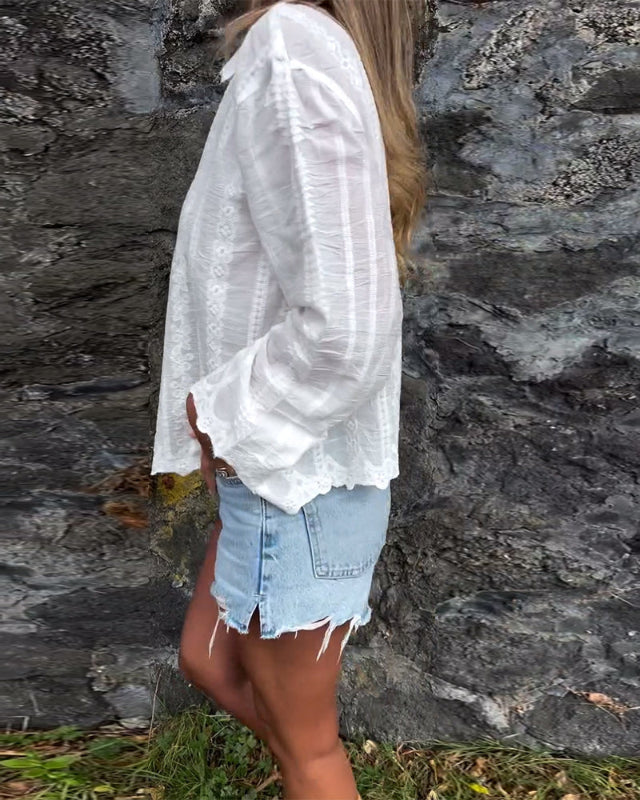 Sylvara | Classic Button-Up Polo Shirt