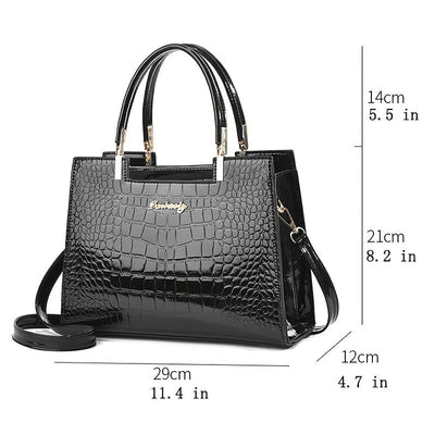Jovika | Shine Luxury Handbag with Crocodile Print