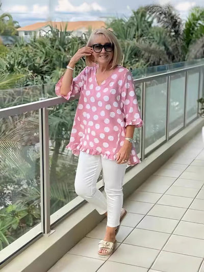 Fenella | Stylish V-Neck Blouse
