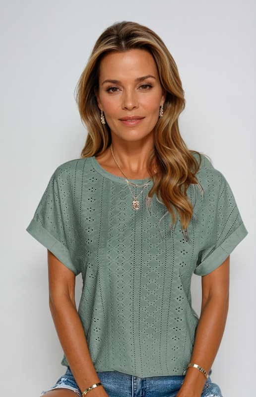 Thaloria | Casual Eyelet Top