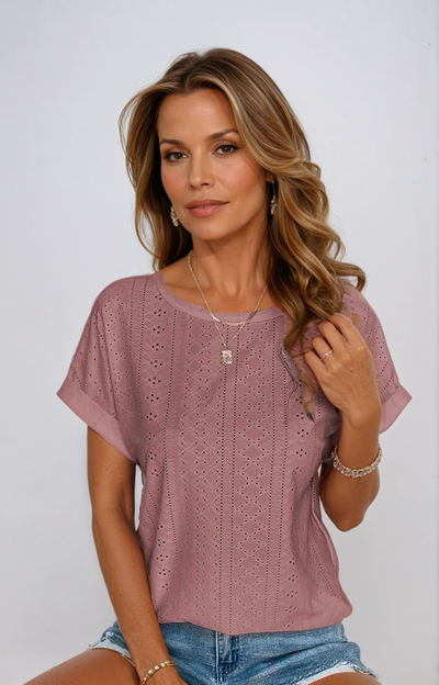 Thaloria | Casual Eyelet Top