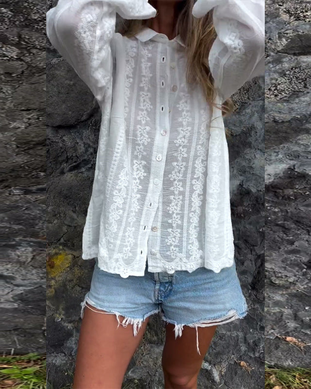 Sylvara | Classic Button-Up Polo Shirt