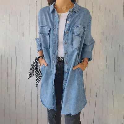 Faelith | Stylish Oversized Denim Shirt