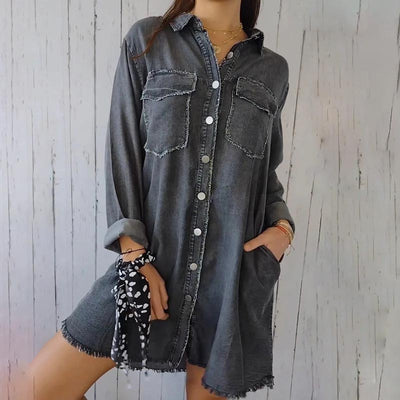 Faelith | Stylish Oversized Denim Shirt