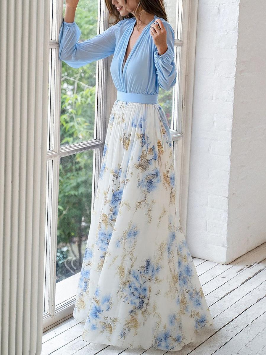 Tess | Long Dress with Floral Print